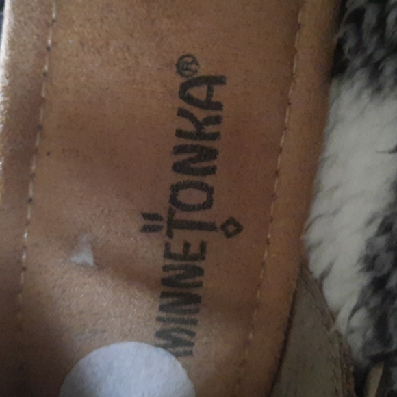 Minnetonka wedge sandals size 8 worn twice genuine leather - Picture 3 of 12